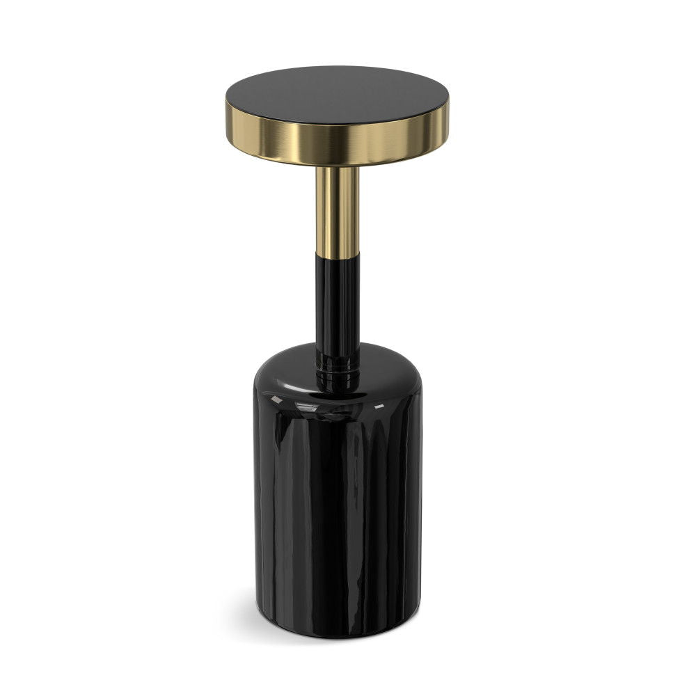 Frannie - Side Table - Gold / Black - Ego Home Furniture