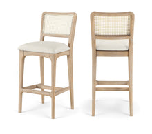 Load image into Gallery viewer, Atrium - Upholstered Bar Stool (Set of 2) - Brushed Natural Frame
