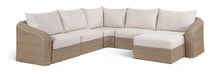 Load image into Gallery viewer, Seacrest - Olefin Water Resistant Fabric And Wicker 6 Piece Outdoor Patio Modular Sectional
