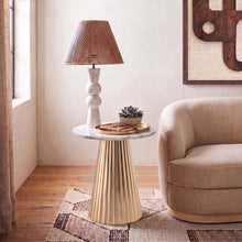 Load image into Gallery viewer, Cindra - Genuine Marble Top And Iron Base Table
