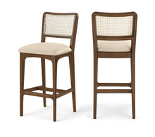 Load image into Gallery viewer, Atrium - Upholstered Bar Stool (Set of 2) - Brushed Brown Frame
