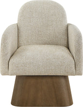 Load image into Gallery viewer, Marlowe - Linen Textured Fabric Upholstered Swivel Accent Chair - Stained Brown
