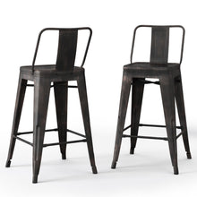 Load image into Gallery viewer, Rayne - Curved Back Metal Stool (Set of 2)

