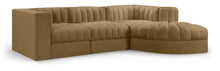 Load image into Gallery viewer, Rummi - Velvet Performance Fabric Upholstered 4 Piece Modular Sectional, With Reverse Corner Chair
