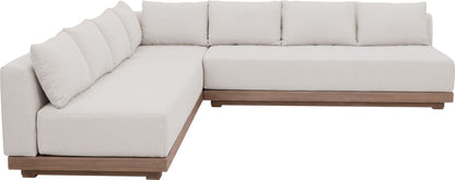 Solace - Olefin Performance Fabric 3 Piece Outdoor Patio Modular Sectional (2 Sofas & Corner Chair)