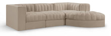 Load image into Gallery viewer, Rummi - Velvet Performance Fabric Upholstered 4 Piece Modular Sectional, With Reverse Corner Chair
