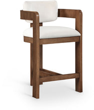 Load image into Gallery viewer, Sacha - Velvet Stool With Brown Base
