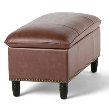 Load image into Gallery viewer, Emily - Storage Ottoman - Cognac
