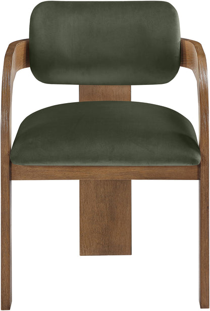 Cedra - Velvet Performance Fabric Upholstered Dining Chair (Set of 2) - Brown Frame