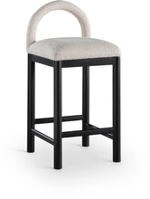 Load image into Gallery viewer, Conrad - Linen Counter Stool With Black Legs
