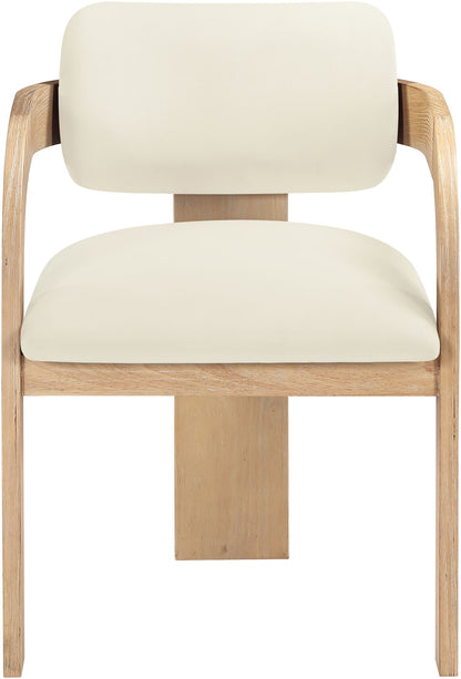 Cedra - Velvet Performance Fabric Upholstered Dining Chair (Set of 2) - Natural Frame