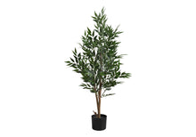 Load image into Gallery viewer, 47" Tall, Artificial Plant, Acacia Tree, Indoor, Faux, Fake, Floor, Greenery, Potted, Silk, Decorative - Green / Black
