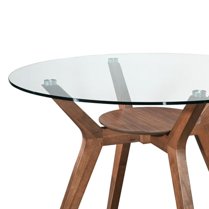 Oscar - Round Glass Top For Standard Or Counter Dining Base - Brown