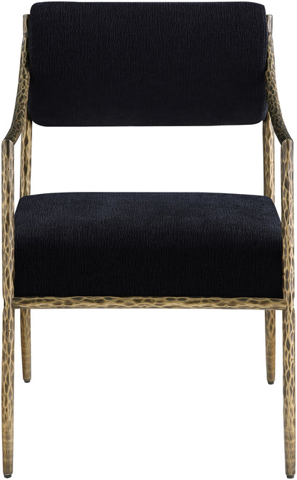 Bastille - Upholstered Dining Arm Chair (Set of 2) - Brass Frame