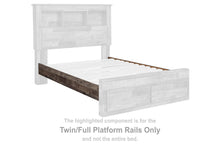 Load image into Gallery viewer, Derekson - Twin/Full Platform Rails - Multi Gray
