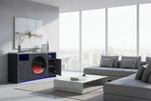Load image into Gallery viewer, Nyla - 60" Entertainment Unit With Speakers And LED - Dark Gray / Light Gray
