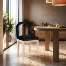 Load image into Gallery viewer, Conrad - Velvet Dining Chair With Natural Legs
