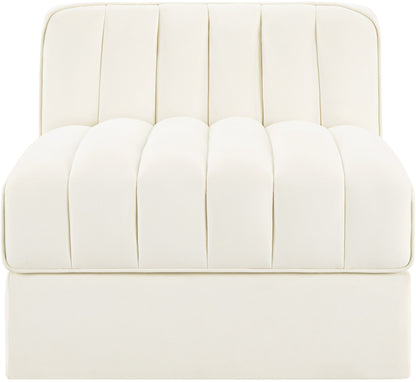 Rummi - Velvet Performance Fabric Upholstered Modular Armless Chair