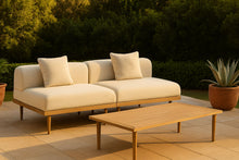 Load image into Gallery viewer, Laguna - 2 Piece Resilient Water Resistant Fabric 71" Outdoor Patio Armless Modular Loveseat
