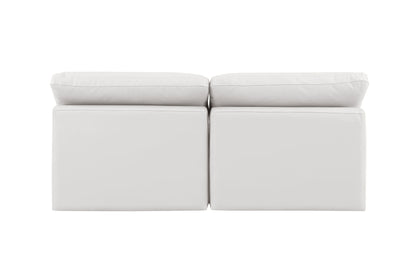 Indulge - Faux Leather 2 Seat Modular Armless Sofa