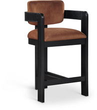Load image into Gallery viewer, Sacha - Velvet Stool With Black Base
