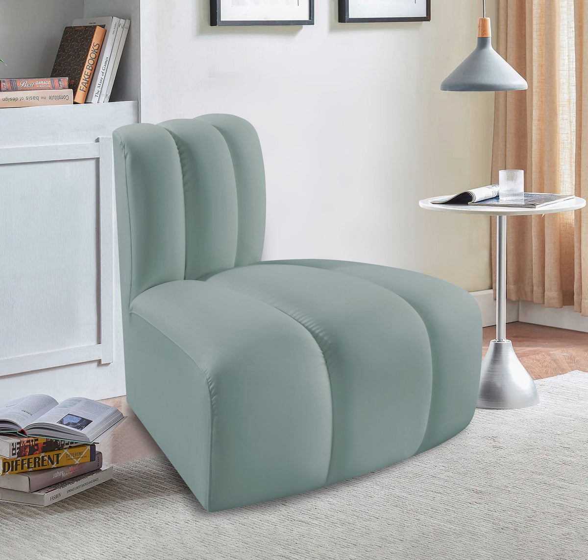 Arc - Faux Leather Reverse Corner Chair