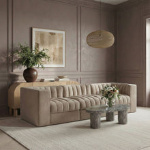 Load image into Gallery viewer, Rummi - Velvet Performance Fabric Upholstered 3 Piece Modular Sofa
