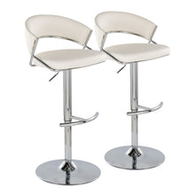 Load image into Gallery viewer, Jie - Contemporary Adjustable Barstool With Swivel &amp; Rounded T Footrest (Set of 2)

