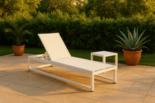 Load image into Gallery viewer, Maldives - Water Resistant Outdoor Patio Adjustable Sun Chaise Lounge Chair With White Base
