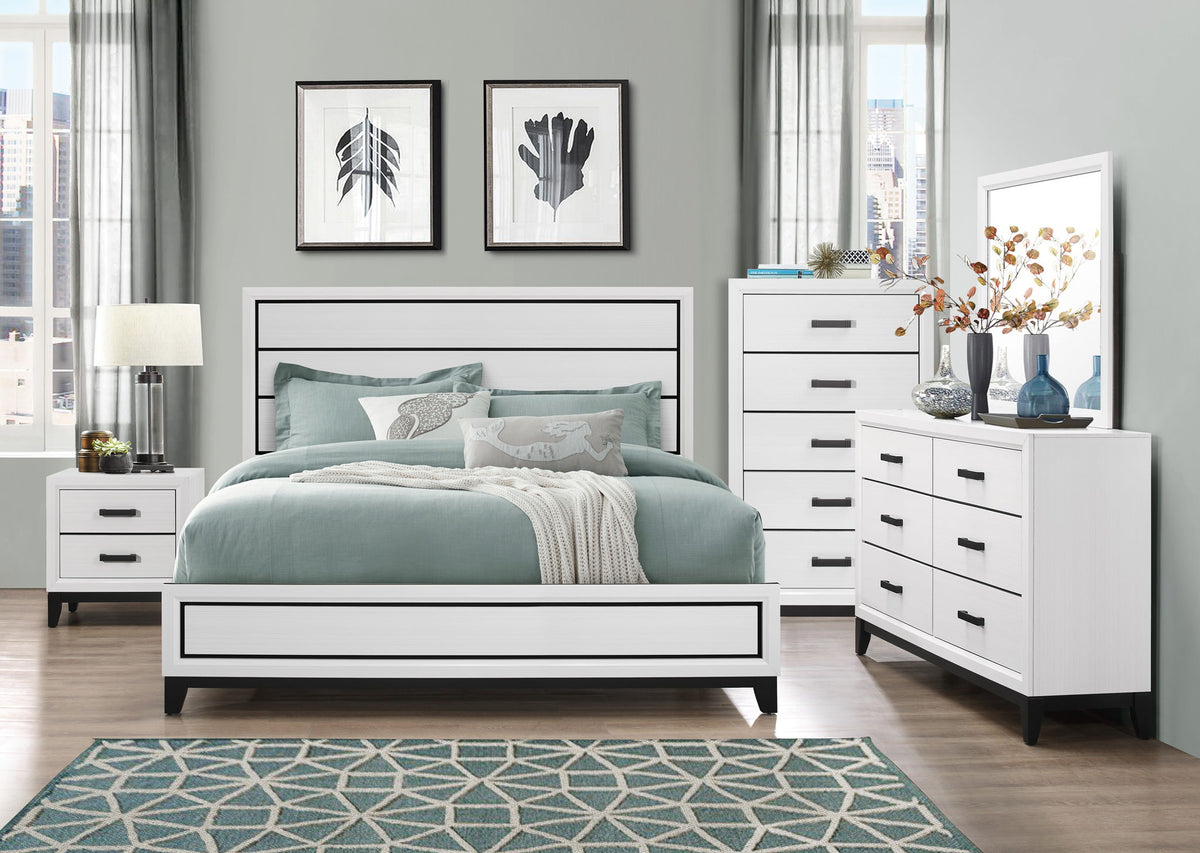 Kate - King Bed Headboard & Footboard - White