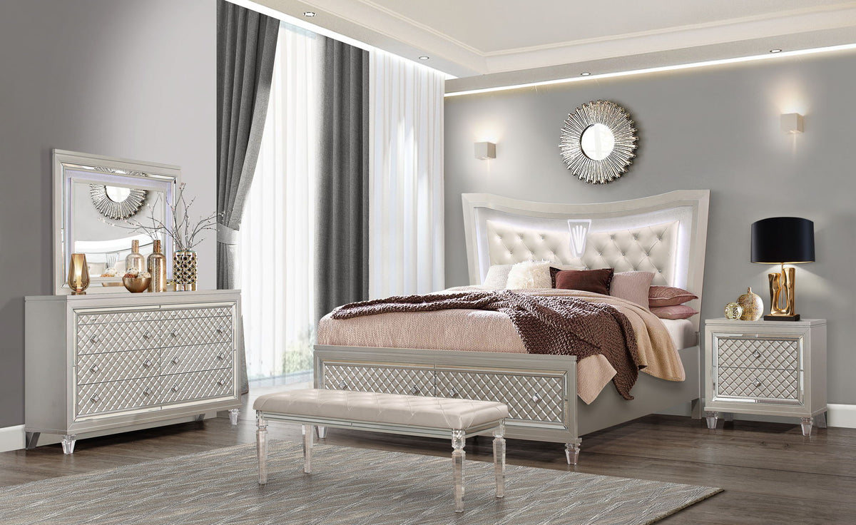 Paris - Queen / King Bed Side Rails - Champagne