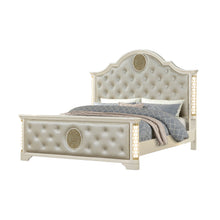 Load image into Gallery viewer, Jasmine - Queen Size Tufted Upholstery &amp; LED Bed - Beige
