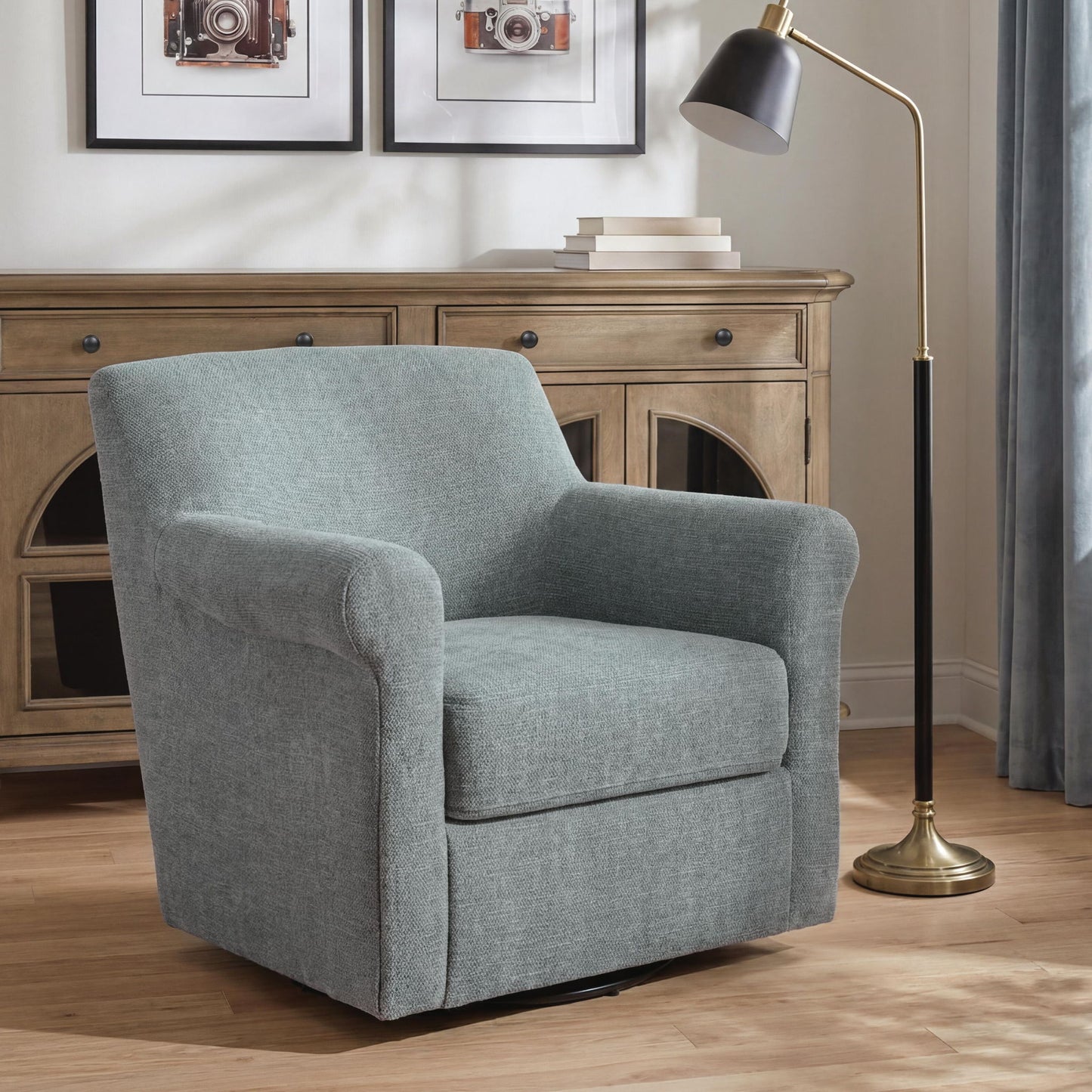 Horlando - Swivel Accent Chair - Oxford
