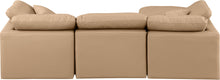 Load image into Gallery viewer, Indulge - Faux Leather 4 Piece Modular Sectional With Chaise - Tan
