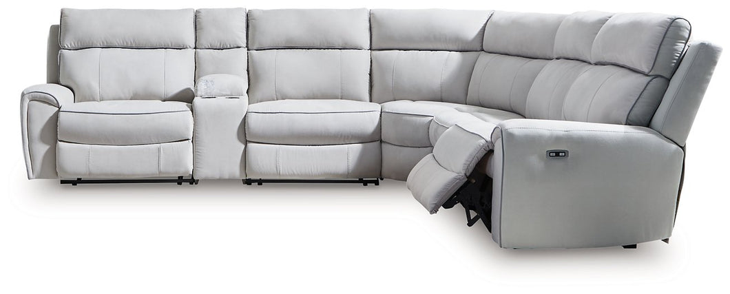 Social Pointe Reclining Sectional with Storage Console