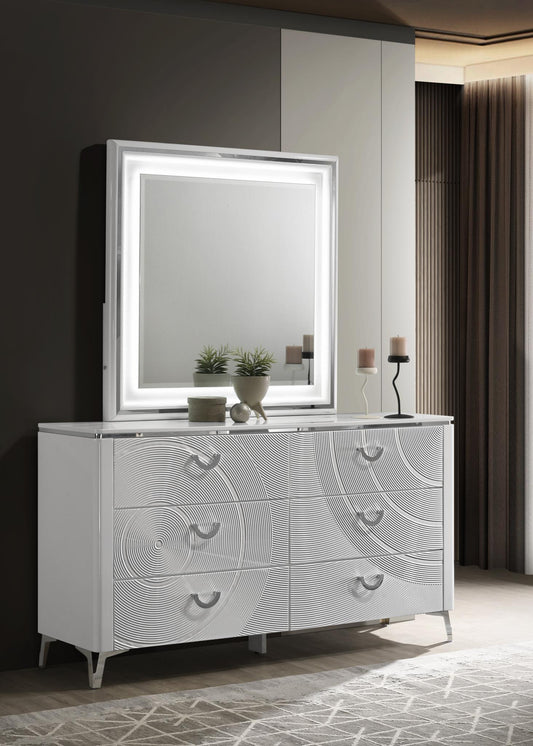 B119 - Bevel Mirror - White