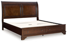 Load image into Gallery viewer, Trellington - King Sleigh Storage Bed - Brown
