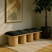 Load image into Gallery viewer, Pavilion - 4 Piece Modular Bench With Natural Base
