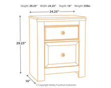 Load image into Gallery viewer, Paxberry - Two Drawer Night Stand - Whitewash

