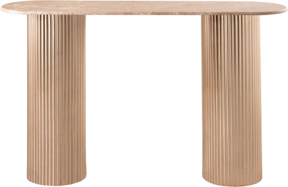 Cindra - Genuine Marble Top And Iron Base Console Table