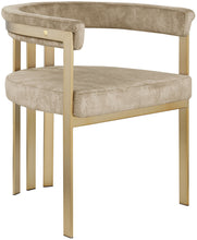 Load image into Gallery viewer, Marcello - Dining Chair With Brushed Gold Iron Frame (Set of 2) - Beige
