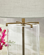 Load image into Gallery viewer, Gizeh - Glass Table Lamp - Clear / Gold Finish
