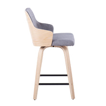 Load image into Gallery viewer, Stella - Contemporary Fixed Height Counter Stool With Swivel Square Footrest (Set of 2)
