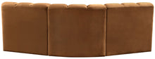 Load image into Gallery viewer, Arc - Velvet 3 Piece Modular Corner Sofa - Saddle
