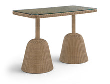 Load image into Gallery viewer, Seacrest - Tempered Glass Top And Wicker Outdoor Patio Bar Height Table
