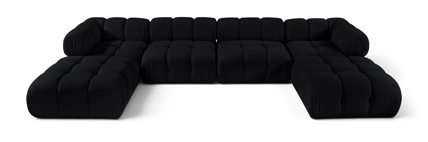 Orin - Velvet 6 Piece Modular Double Chaise Sectional