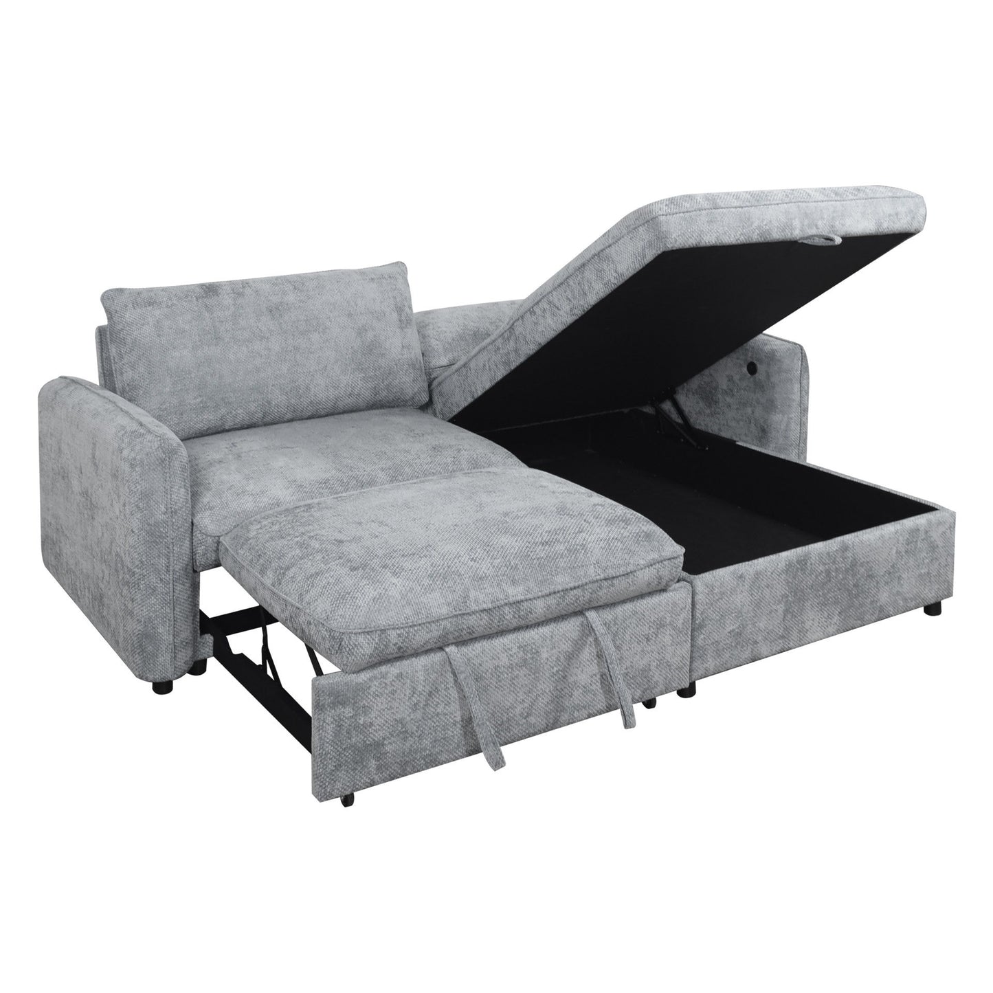 Finn - Loveseat With Pop-Up Sleeper - Gray