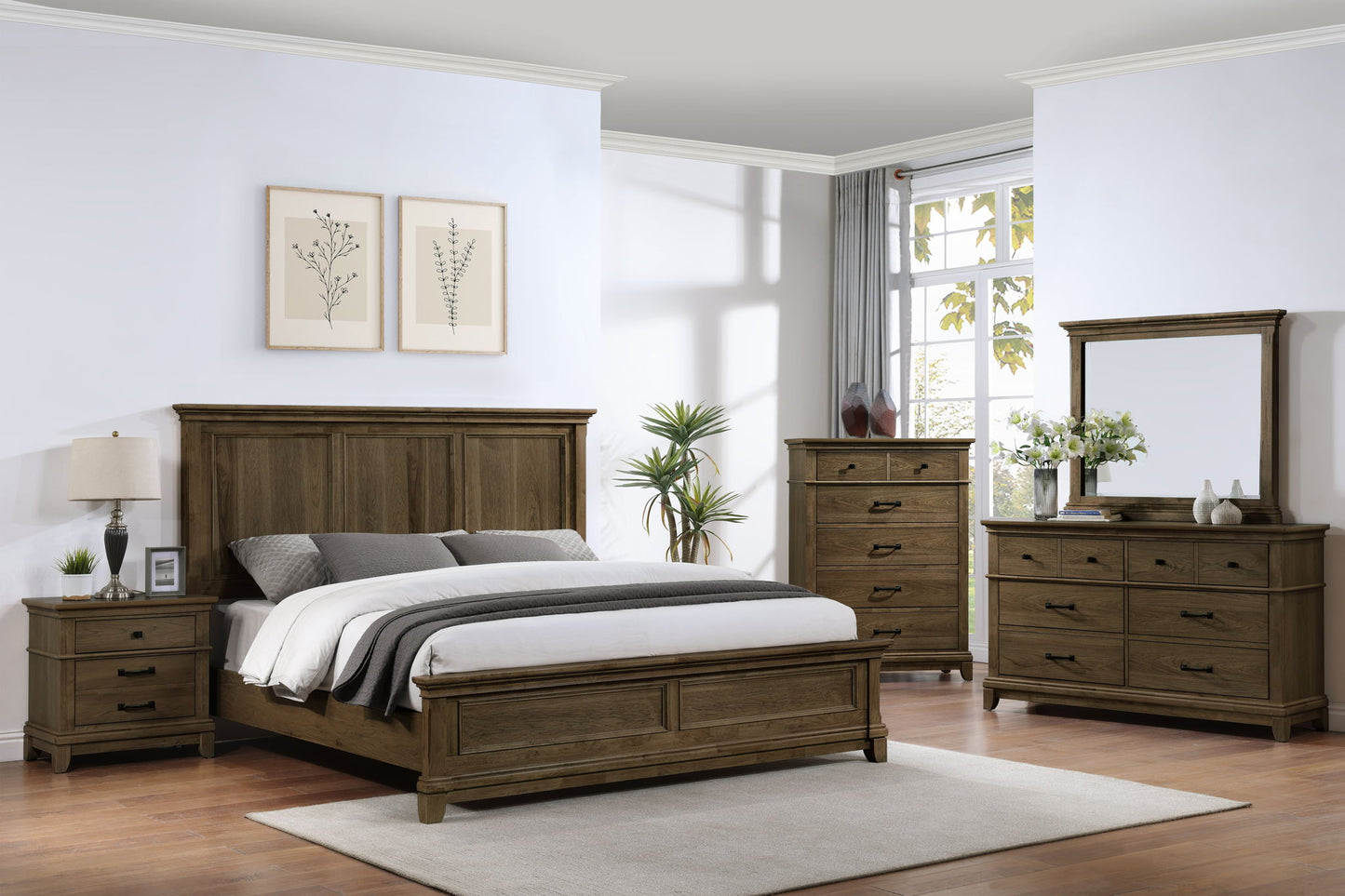 Sunstone - 4/6 Full Panel Headboard - Walnut