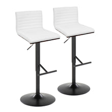 Load image into Gallery viewer, Mason - Contemporary Adjustable Barstool With Swivel With Straight T Footrest (Set of 2)
