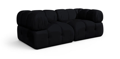 Orin - Velvet Performance Fabric Upholstered 2 Piece Modular Sofa (2 Corner Chairs)